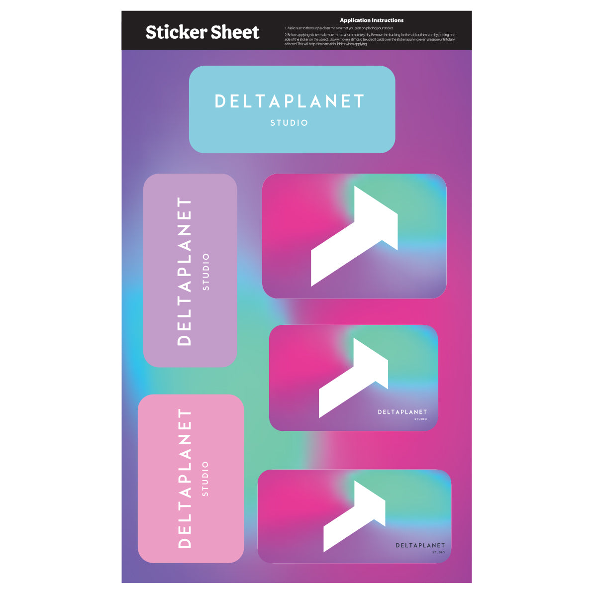 Sticker Sheet 11.5" x 7" Stock Shapes