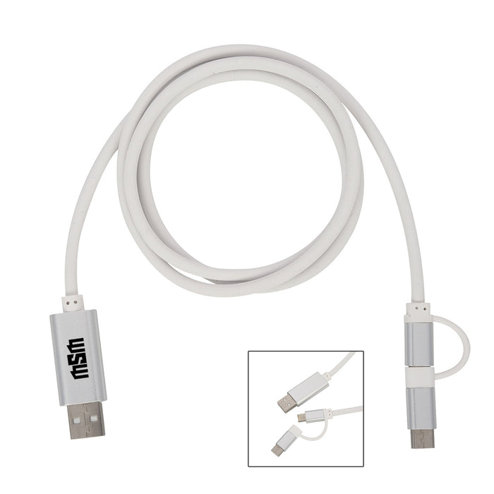 3-In-1 3 Ft. Disco Tech Light Up Charging Cable
