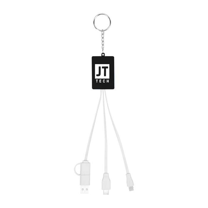 Multi-Charging Cable USB Hub Keyring