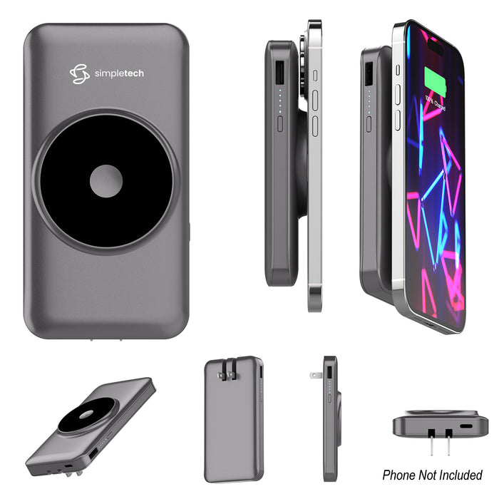 10,000 mAh PhoneSuit Mag All-In-One Wireless Battery Pack & Wall Adapter