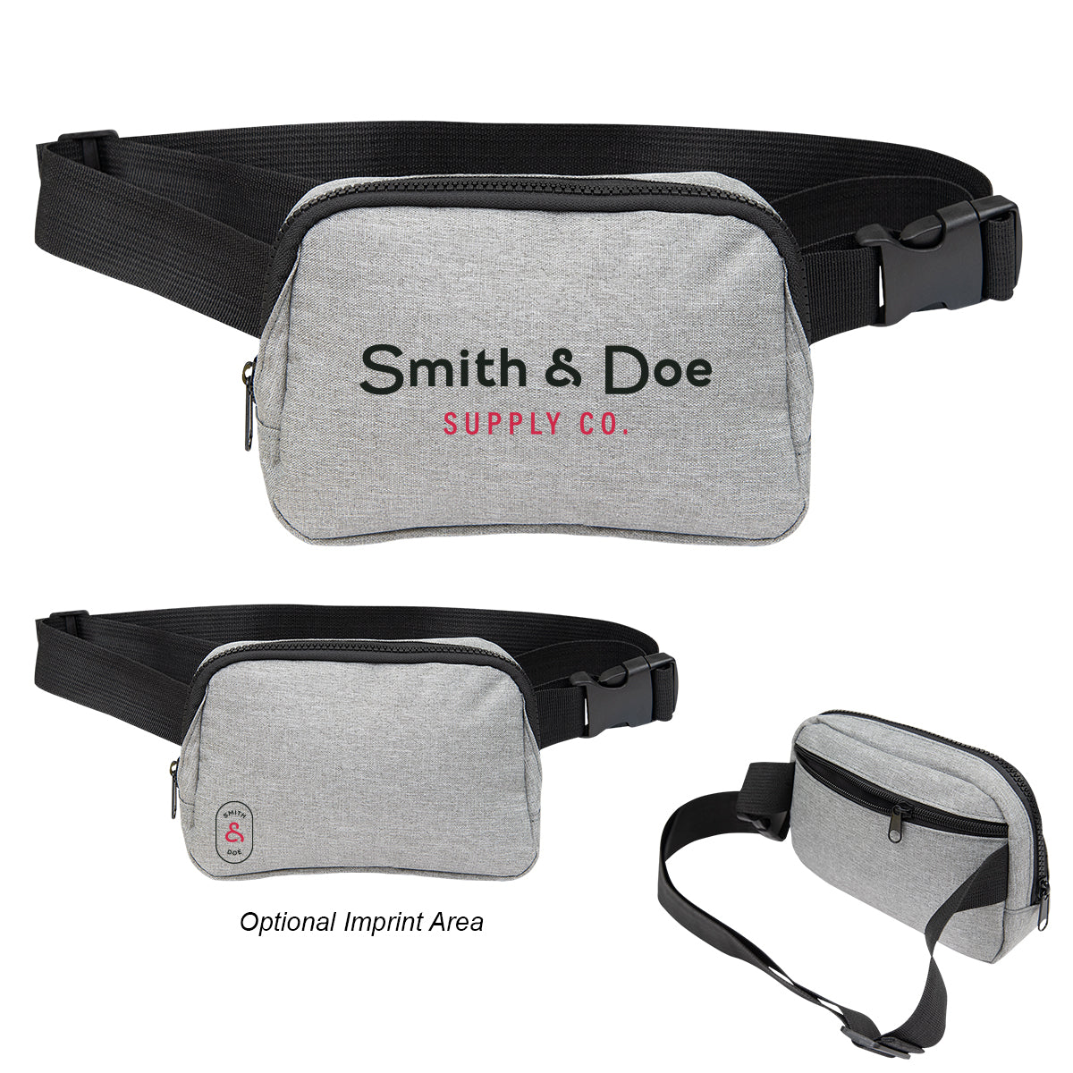 Everett RPET Heathered Belt Bag