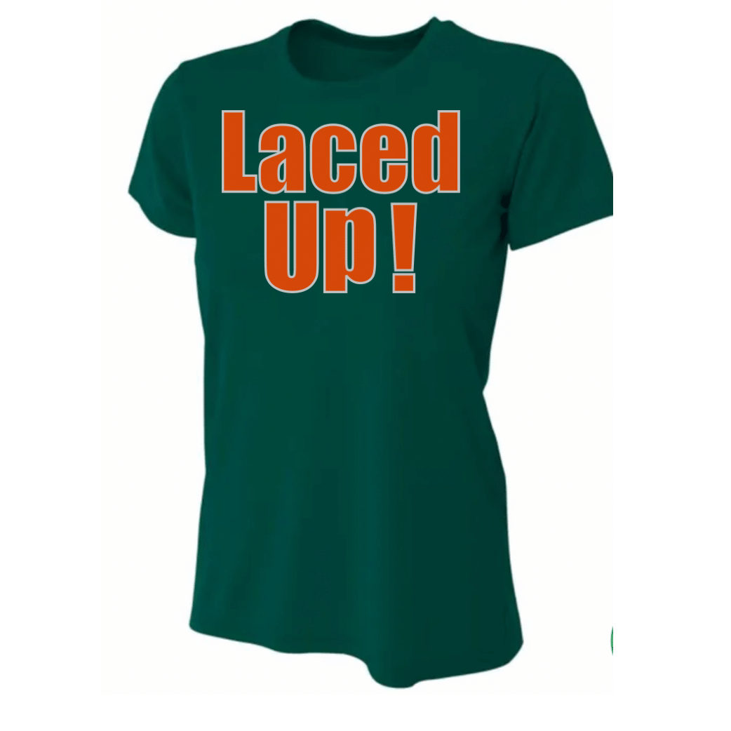 Women's Green Laced Up! Tee