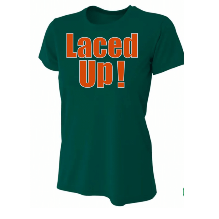 Women's Green Laced Up! Tee