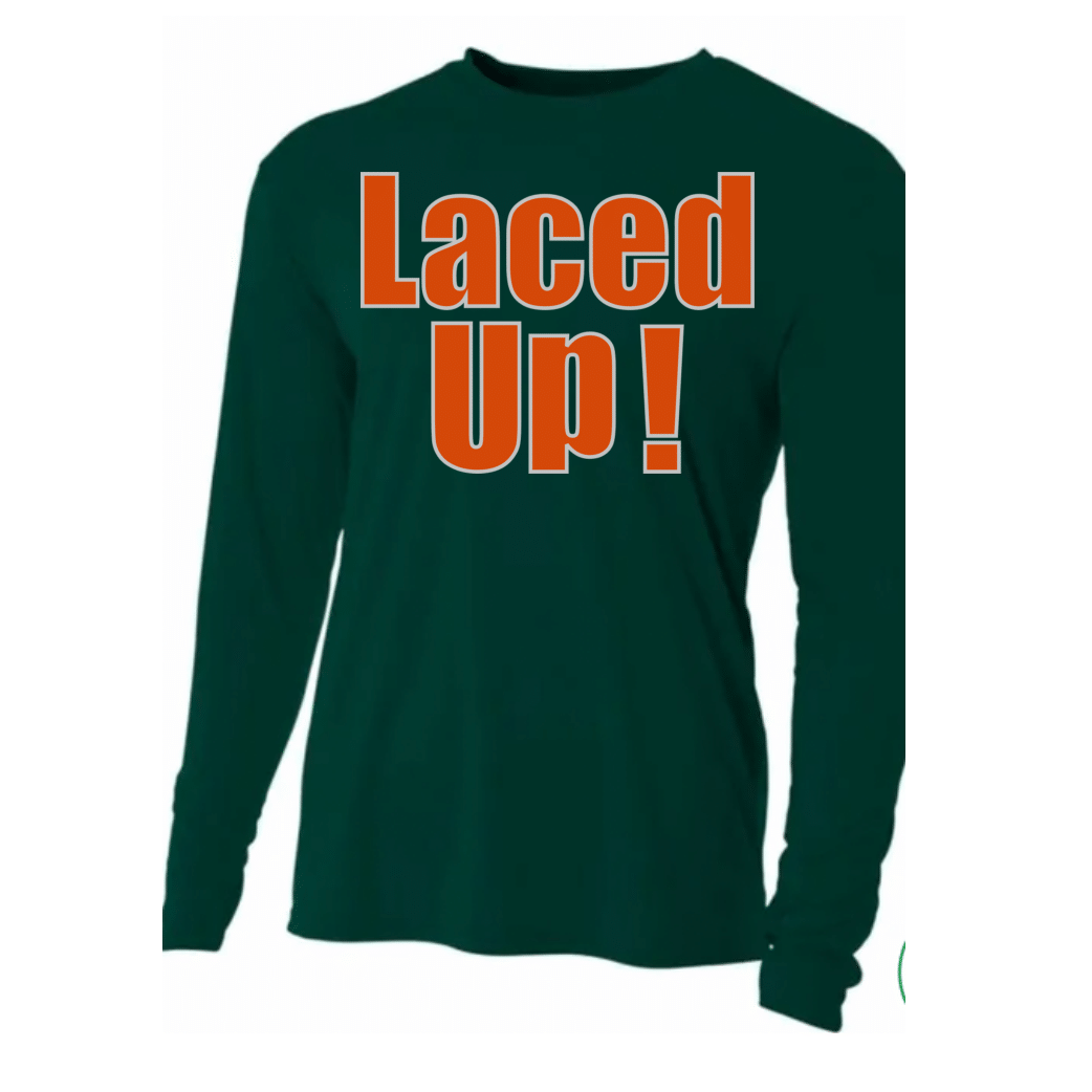 Youth's Green Laced Up! Long Tee