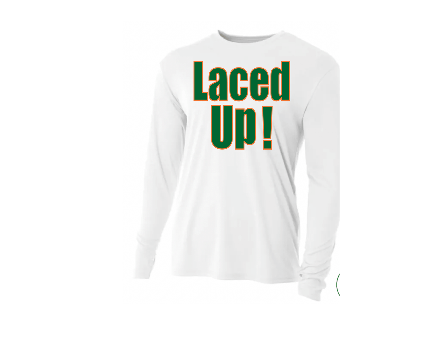 Youth's White Laced Up! Long Tee