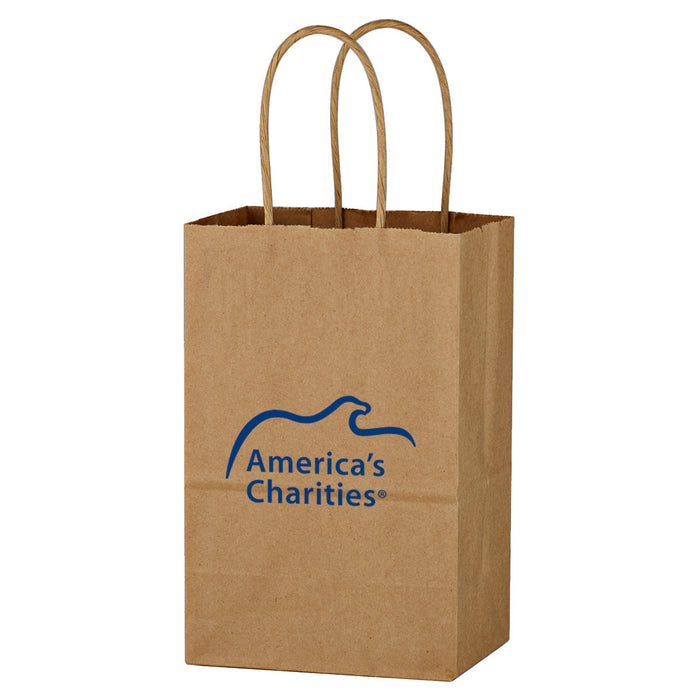Kraft Paper Brown Shopping Bag - 5-1/4