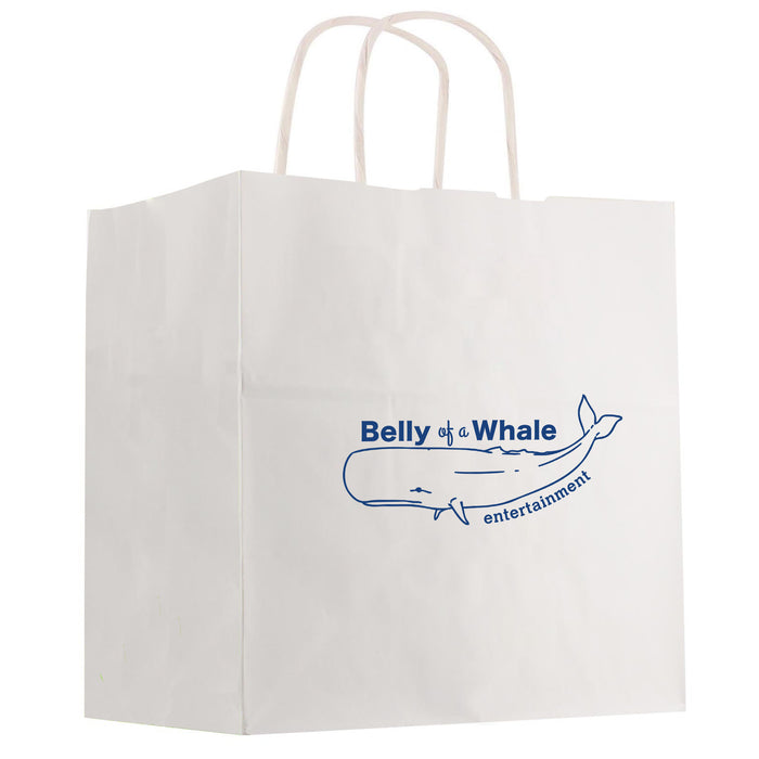 Kraft Paper White Shopping Bag - 13