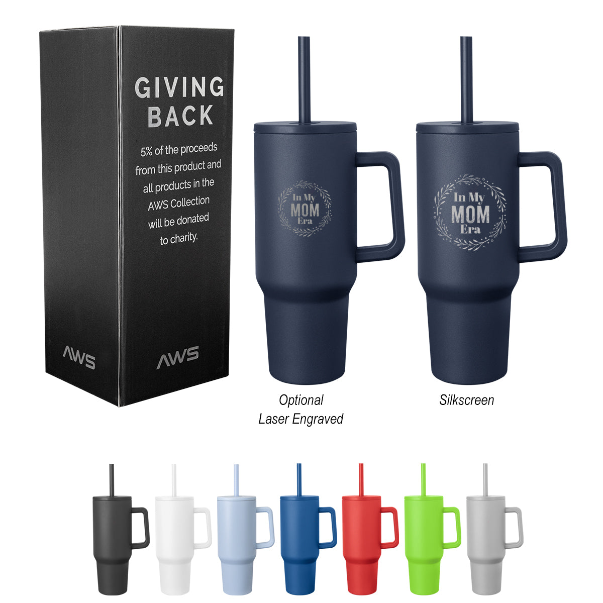 40 Oz. AWS Jackson Intrepid Stainless Steel Tumbler