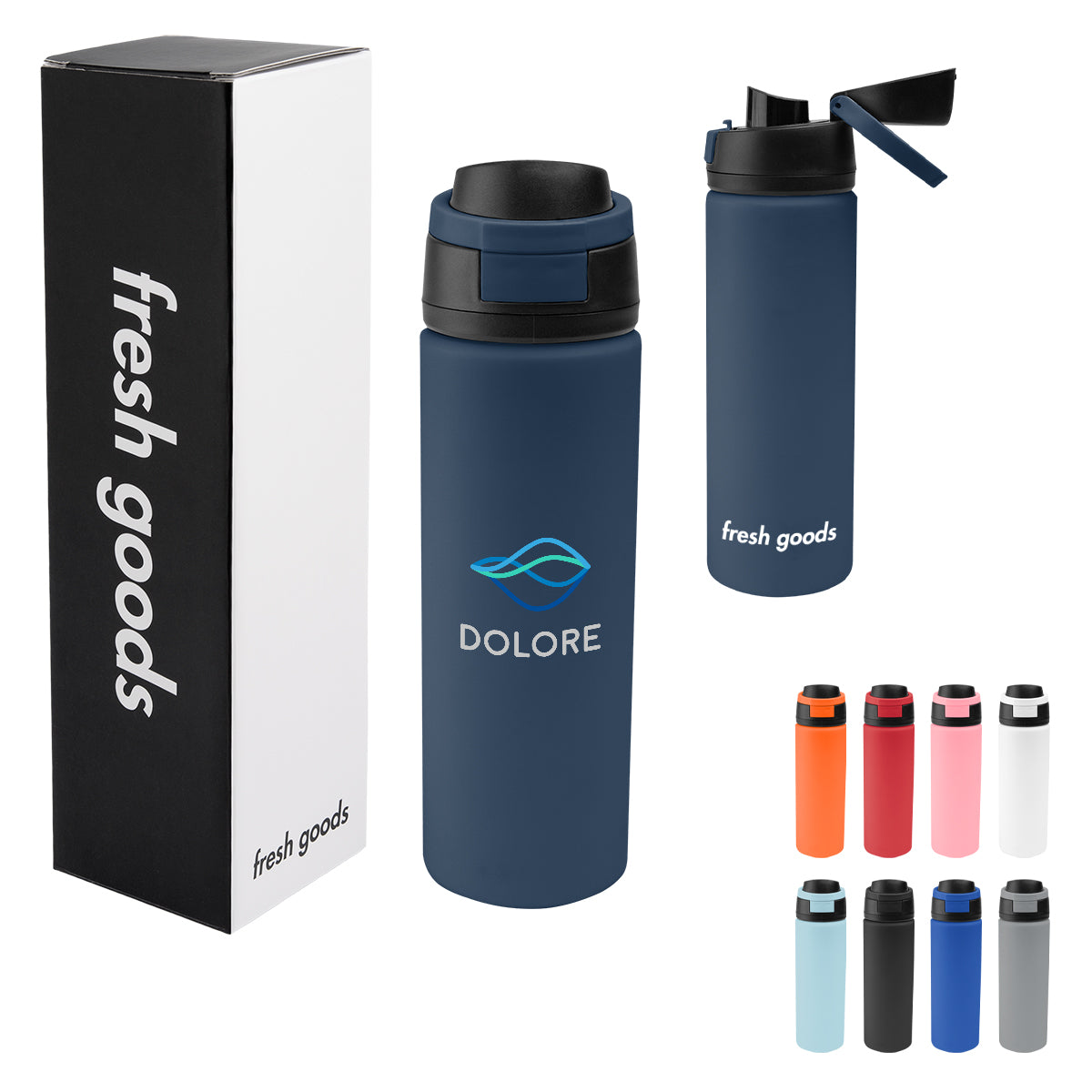 Fresh Goods 24 Oz. Pop Sip Recycled Stainless Steel Bottle