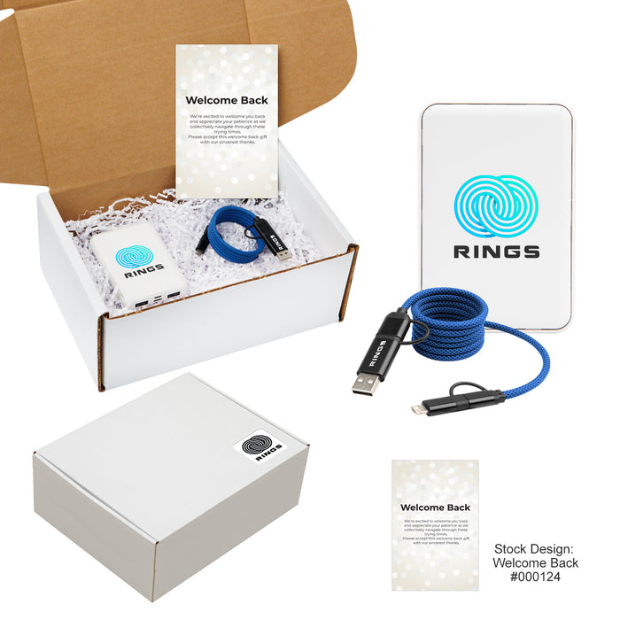65W Quick Charge Cable & rPET Power Bank Gift Set