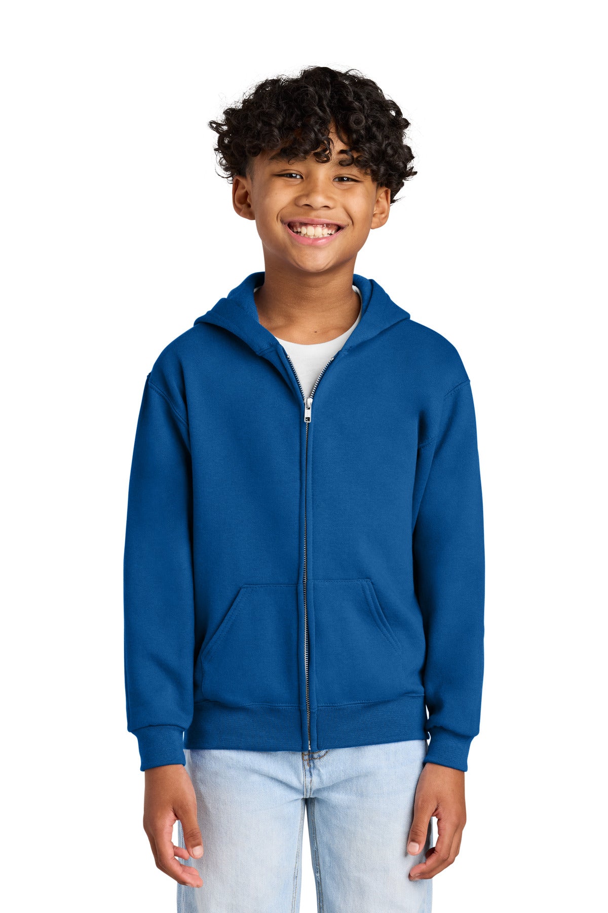 Jerzees® - Youth NuBlend® Full-Zip Hooded Sweatshirt.  993B