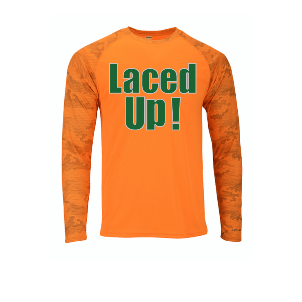 Men's Camo Orange Laced Up! Long Tee