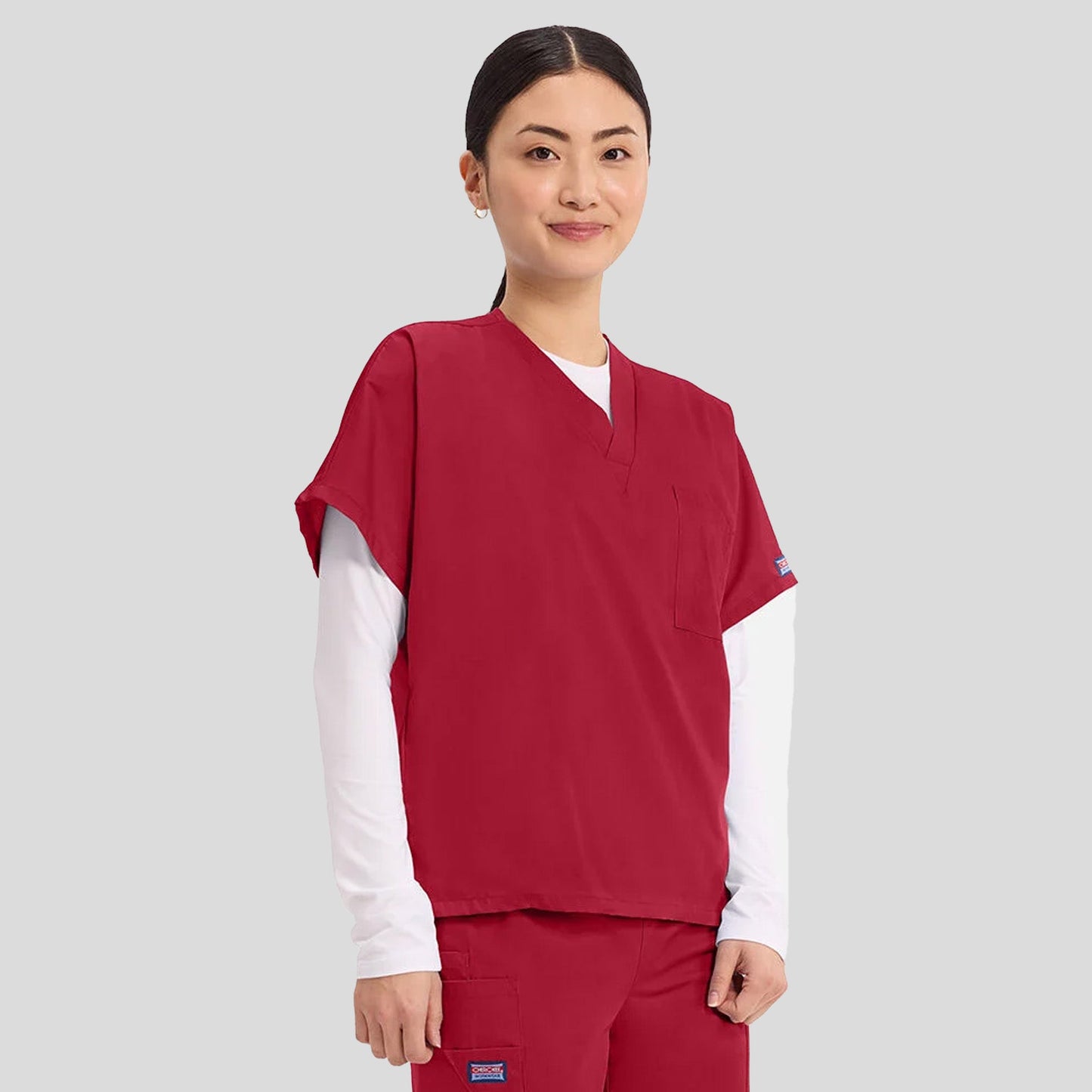 Unisex V-Neck 1 Pocket Scrub Top