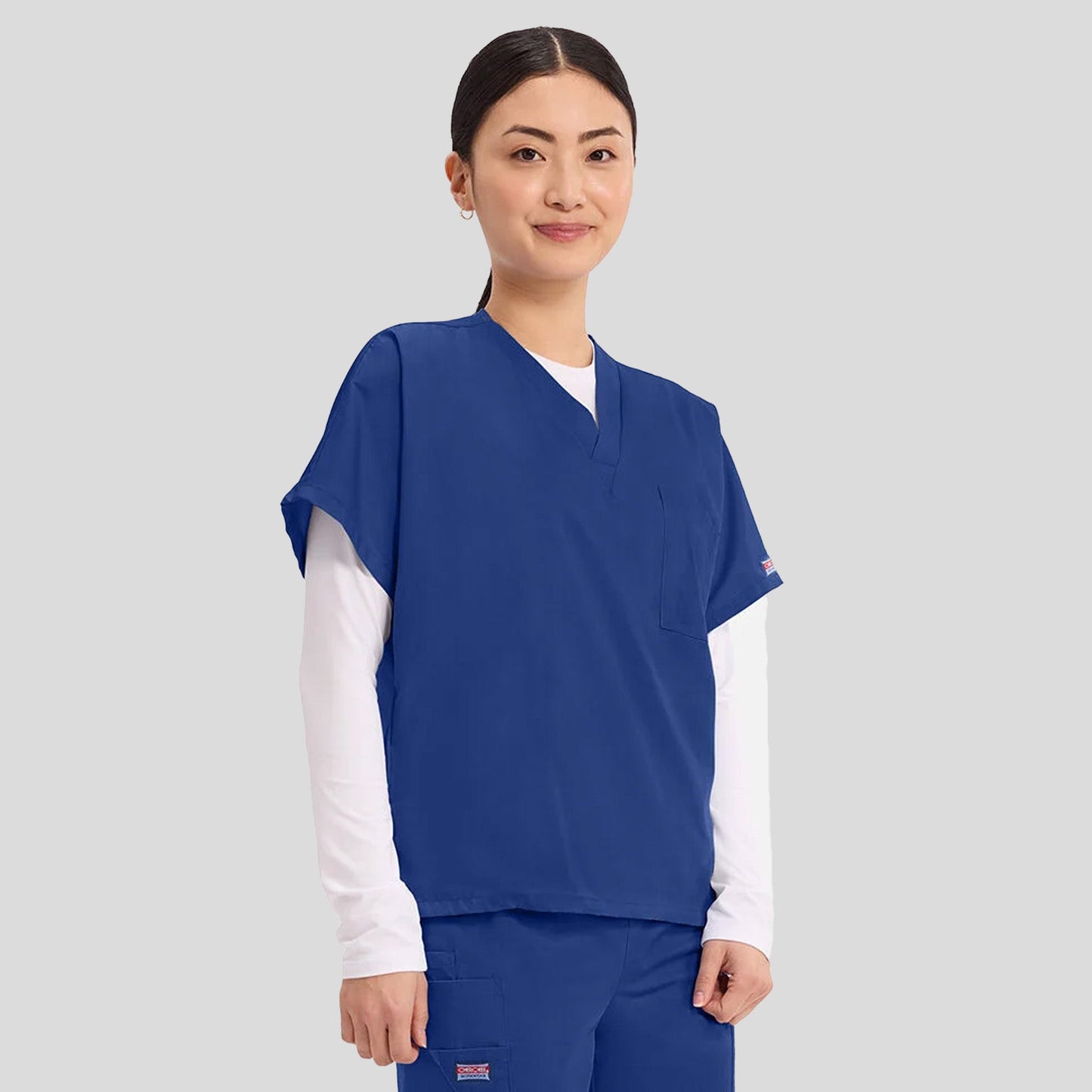 Unisex V-Neck 1 Pocket Scrub Top