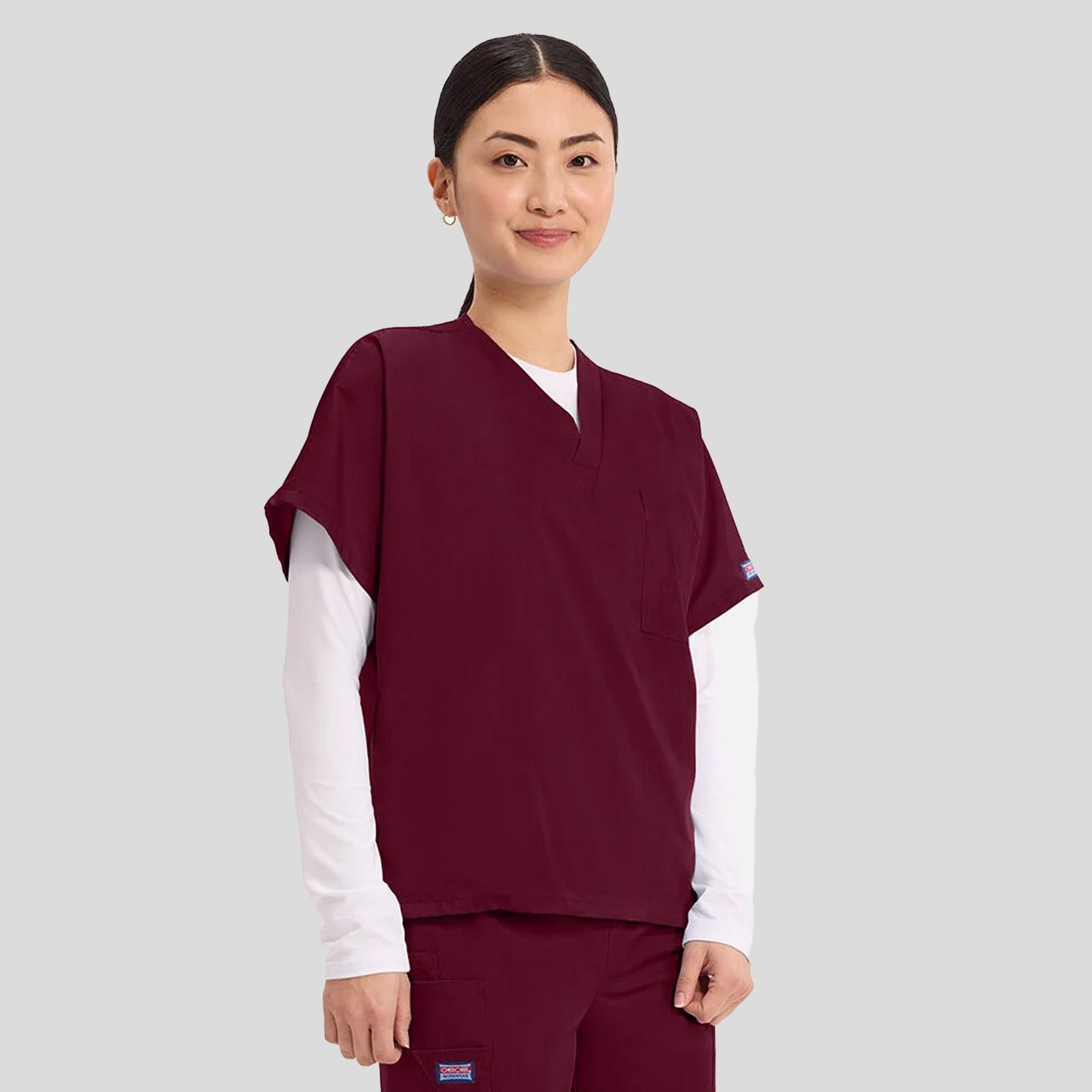 Unisex V-Neck 1 Pocket Scrub Top