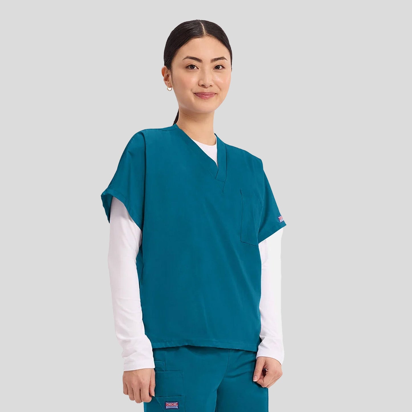 Unisex V-Neck 1 Pocket Scrub Top