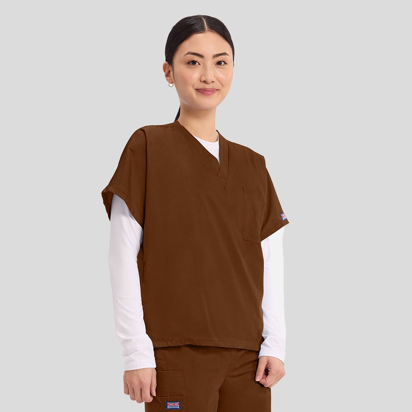 Unisex V-Neck 1 Pocket Scrub Top