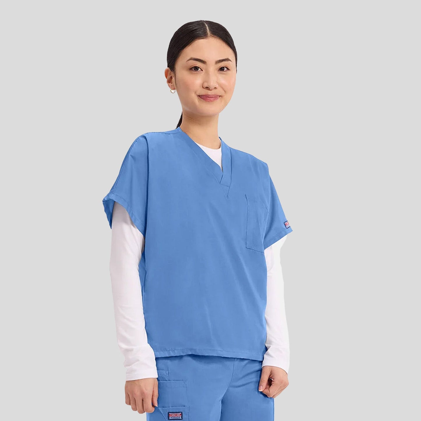 Unisex V-Neck 1 Pocket Scrub Top