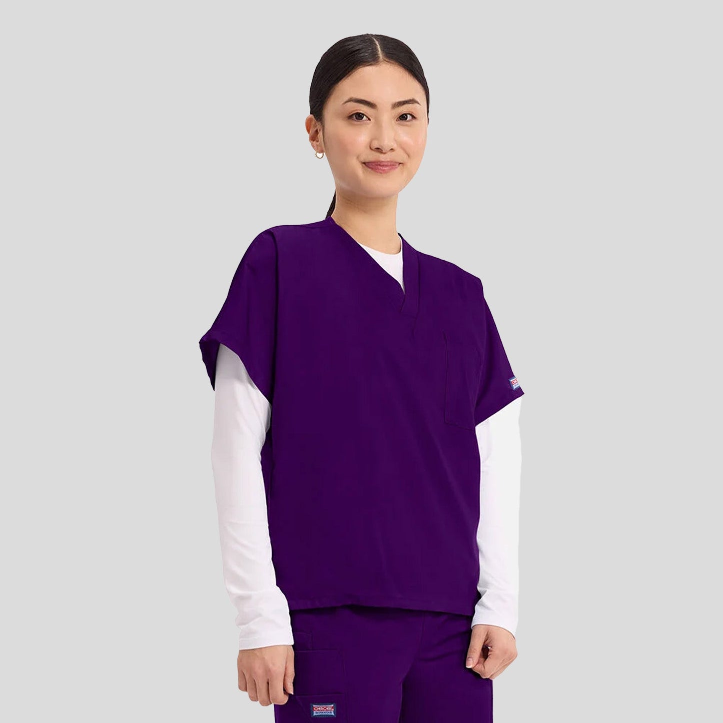 Unisex V-Neck 1 Pocket Scrub Top