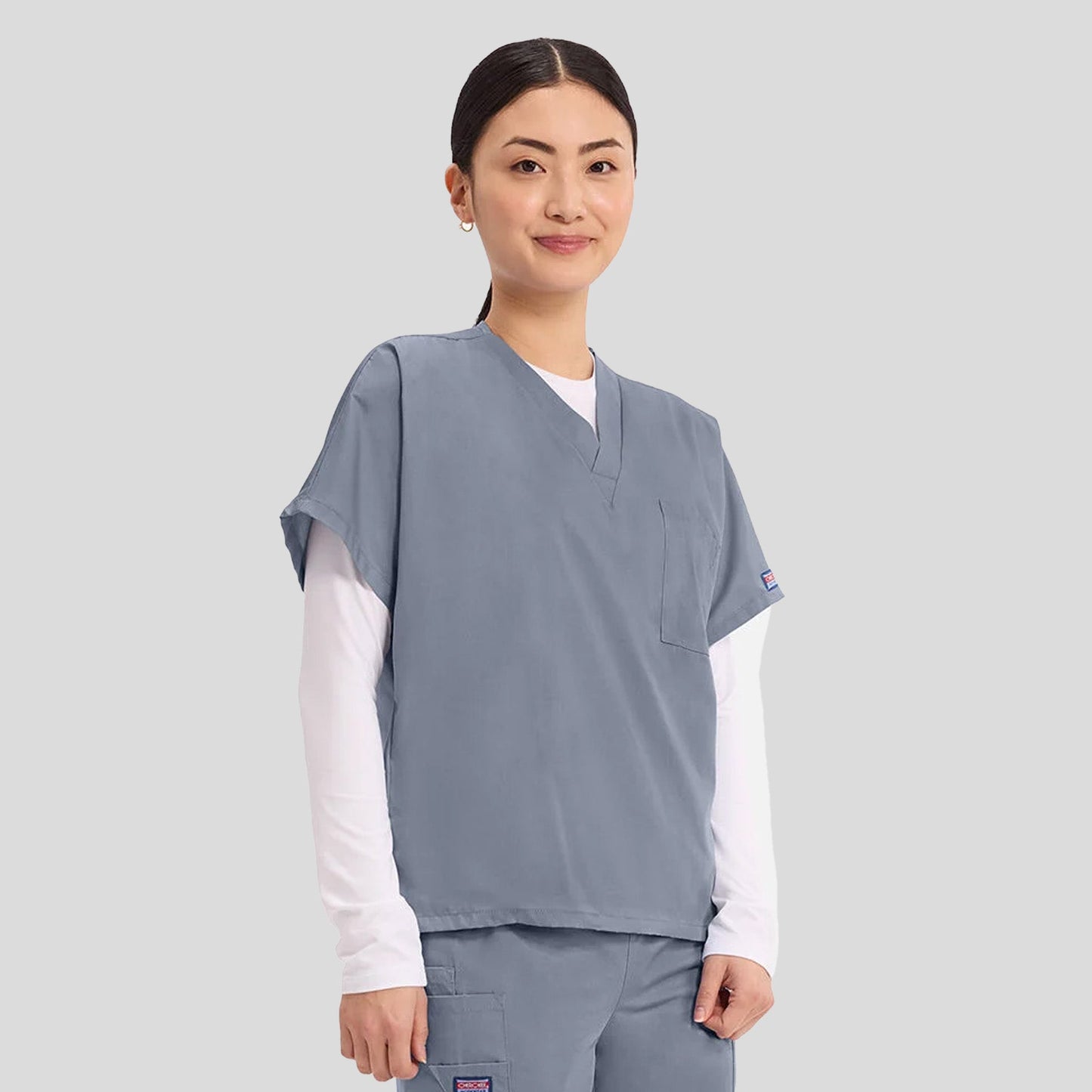 Unisex V-Neck 1 Pocket Scrub Top