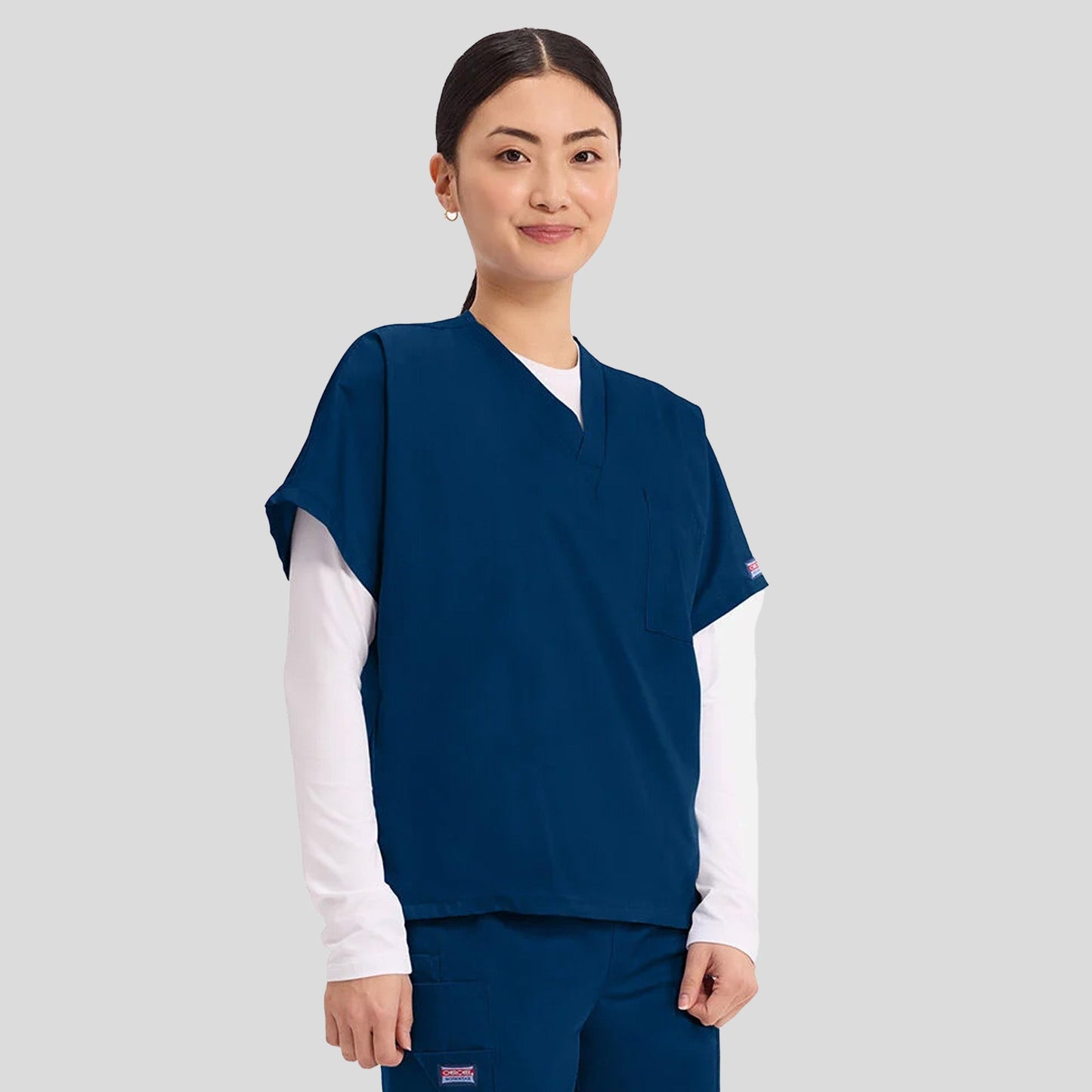 Unisex V-Neck 1 Pocket Scrub Top