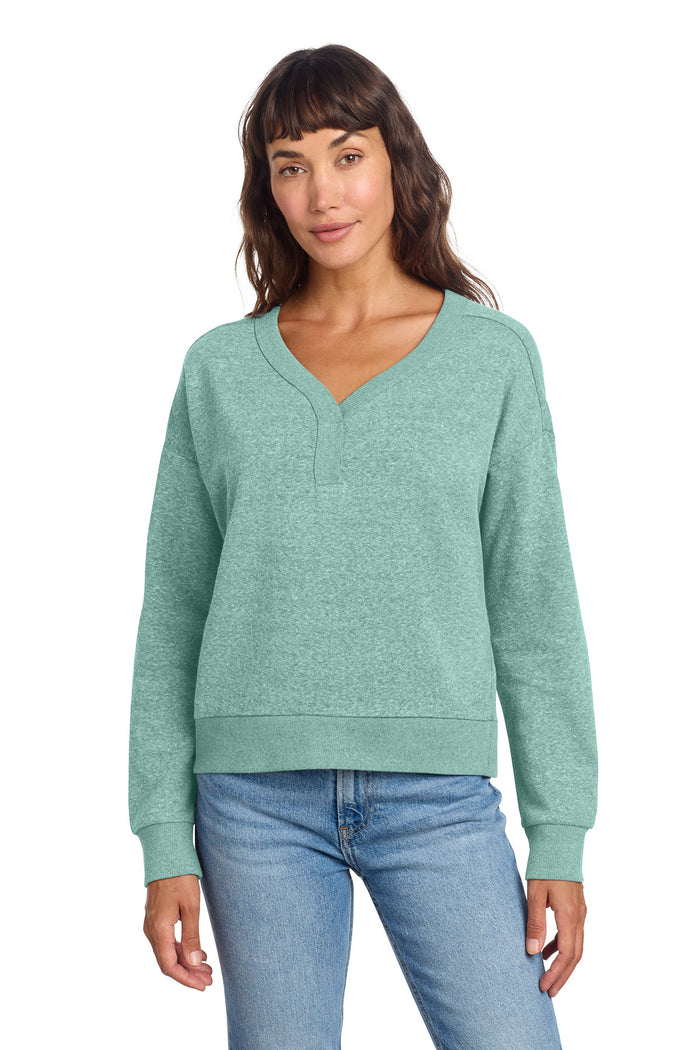 District® Women's Perfect Tri® Fleece V-Neck Sweatshirt DT1312