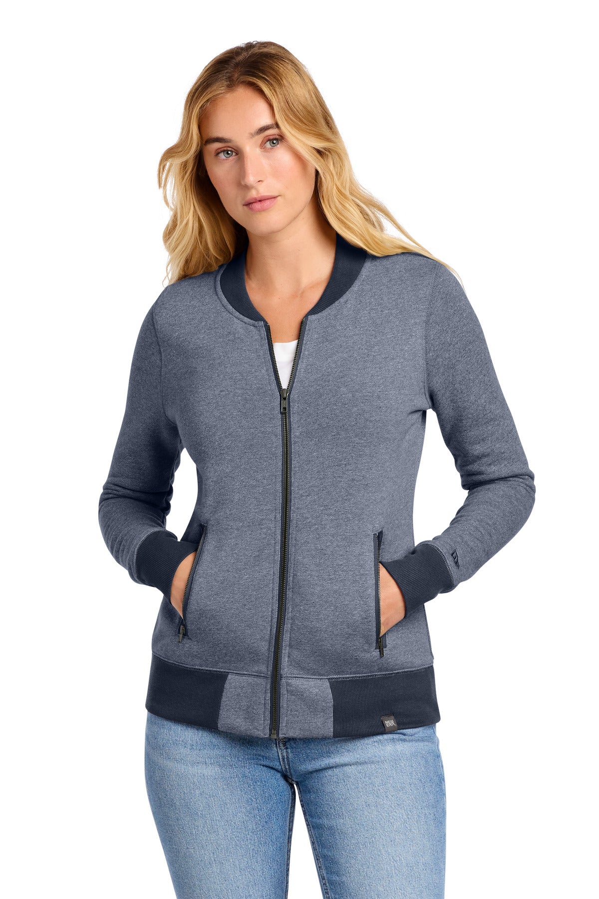 New Era® Women's French Terry Baseball Full-Zip. LNEA503