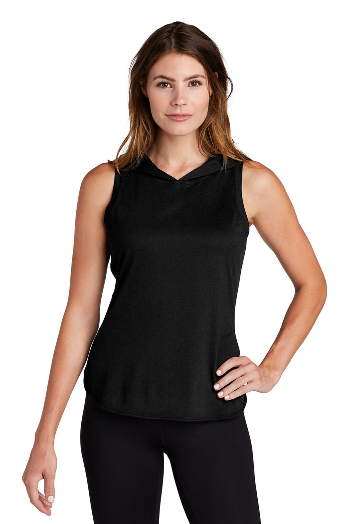 Sport-Tek ® Women's PosiCharge ® Tri-Blend Wicking Draft Hoodie Tank. LST410