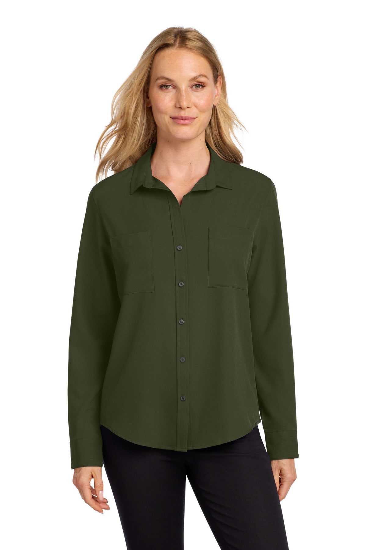 Mercer+Mettle® Women's Stretch Crepe Long Sleeve Camp MM2013