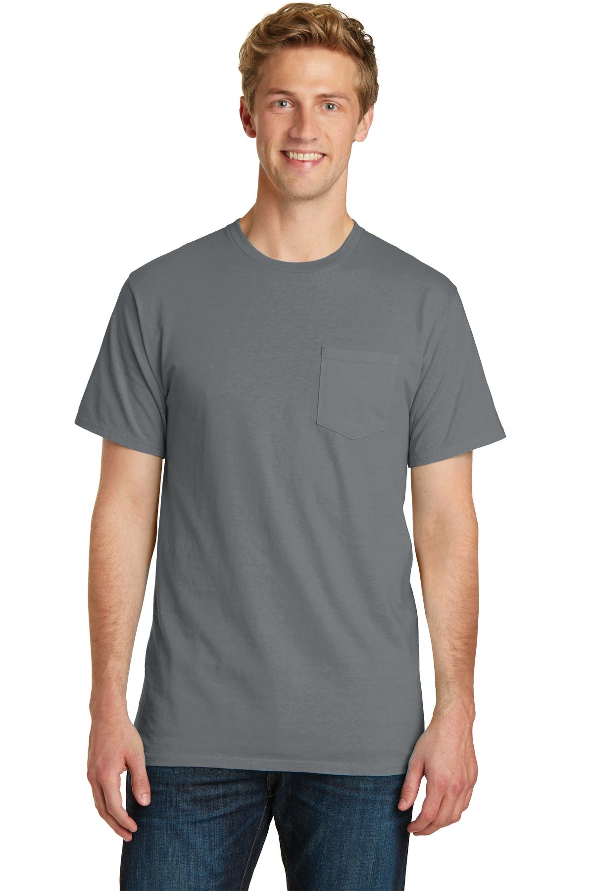 Port & Co™ Beach Wash® Garment-Dyed Pocket Tee.  PC099P