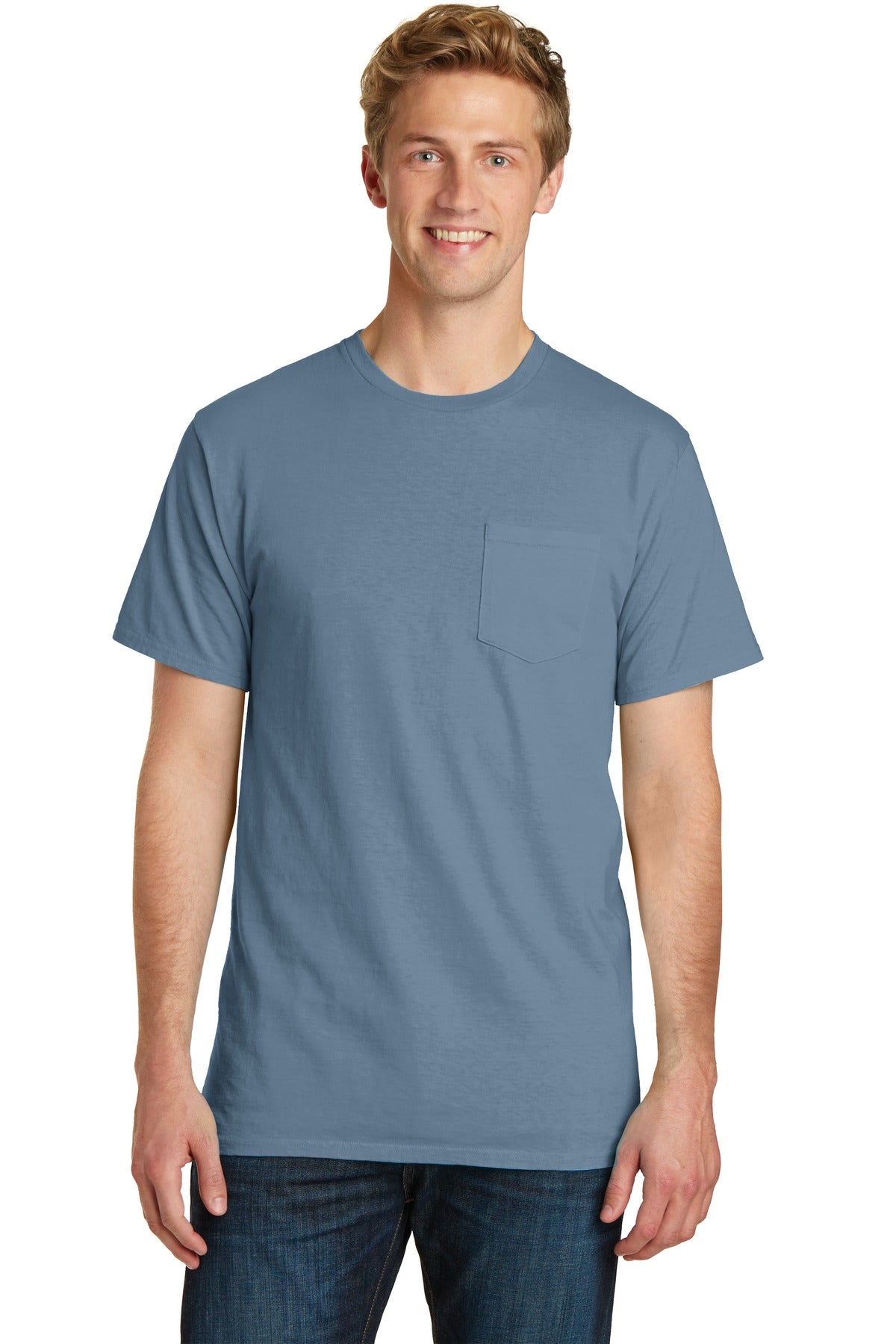Port & Co™ Beach Wash® Garment-Dyed Pocket Tee.  PC099P