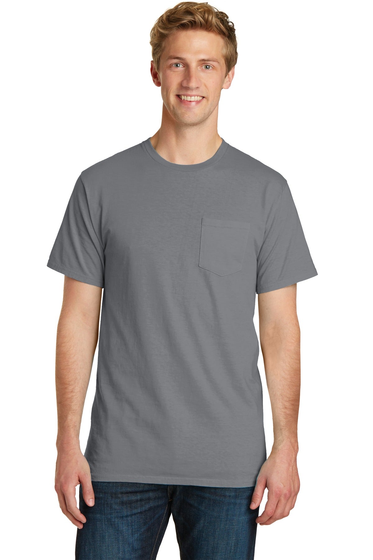 Port & Co™ Beach Wash® Garment-Dyed Pocket Tee.  PC099P
