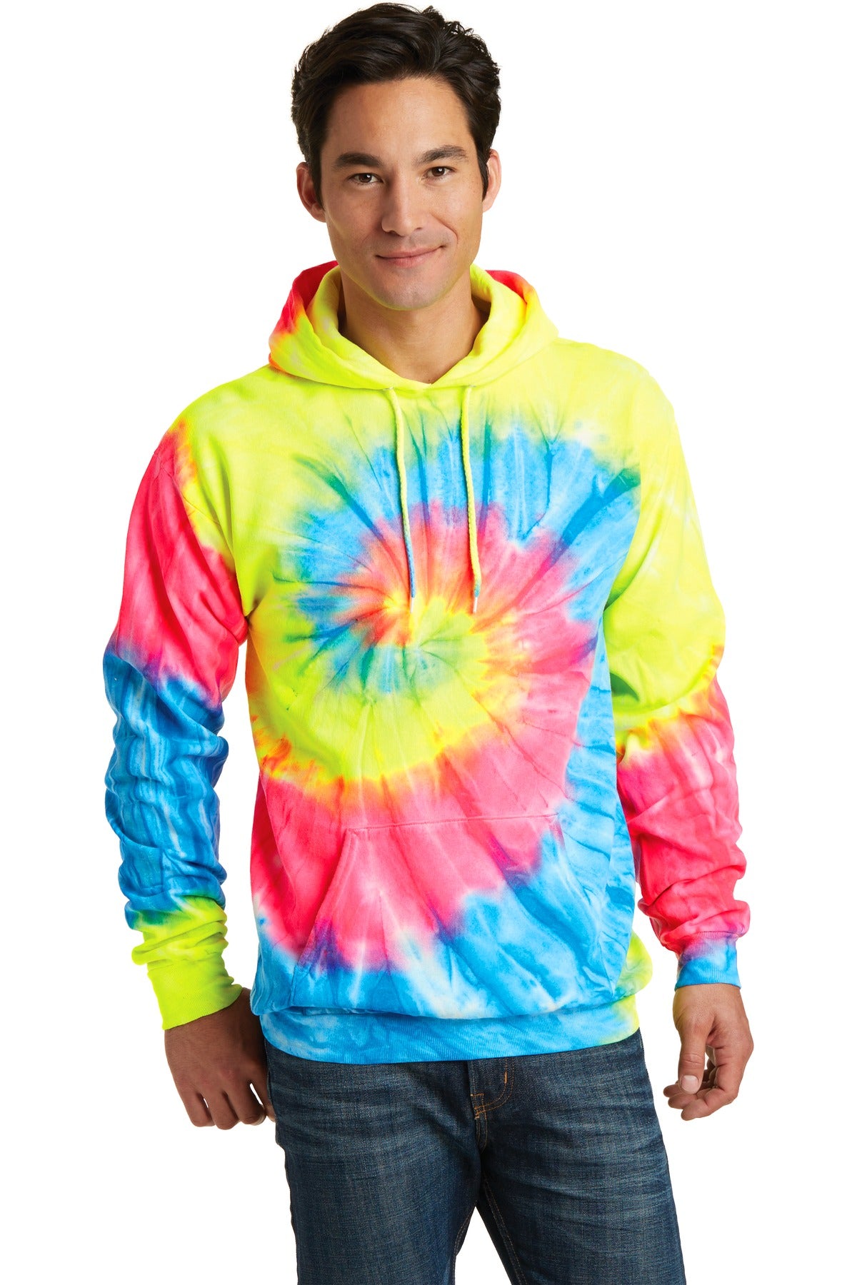 Port & Co™ Tie-Dye Pullover Hooded Sweatshirt. PC146