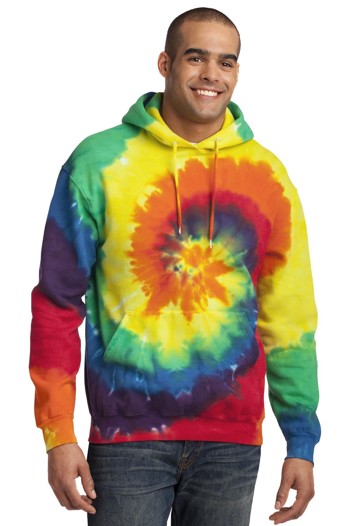Port & Co™ Tie-Dye Pullover Hooded Sweatshirt. PC146