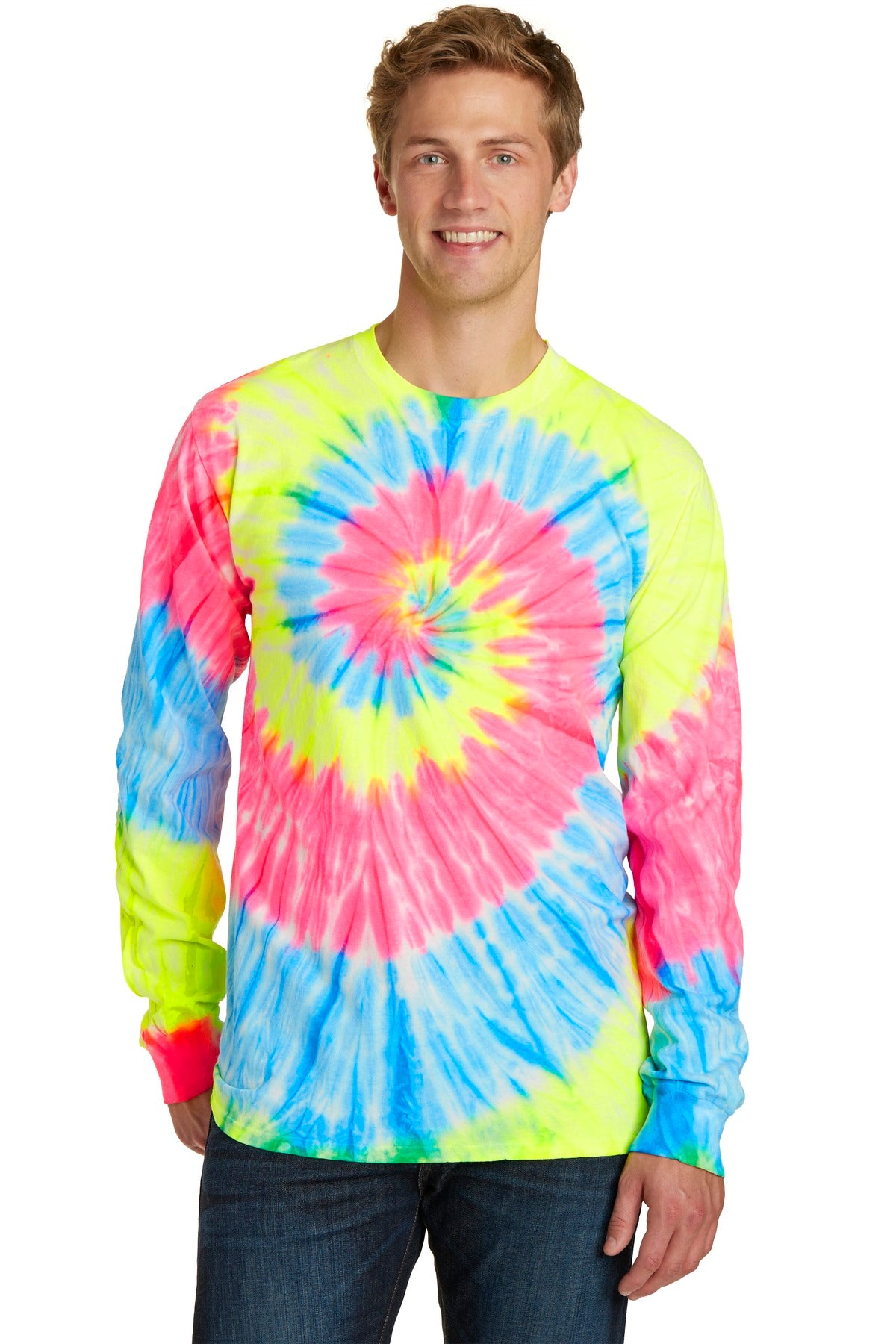 Port & Co™ Tie-Dye Long Sleeve Tee.  PC147LS