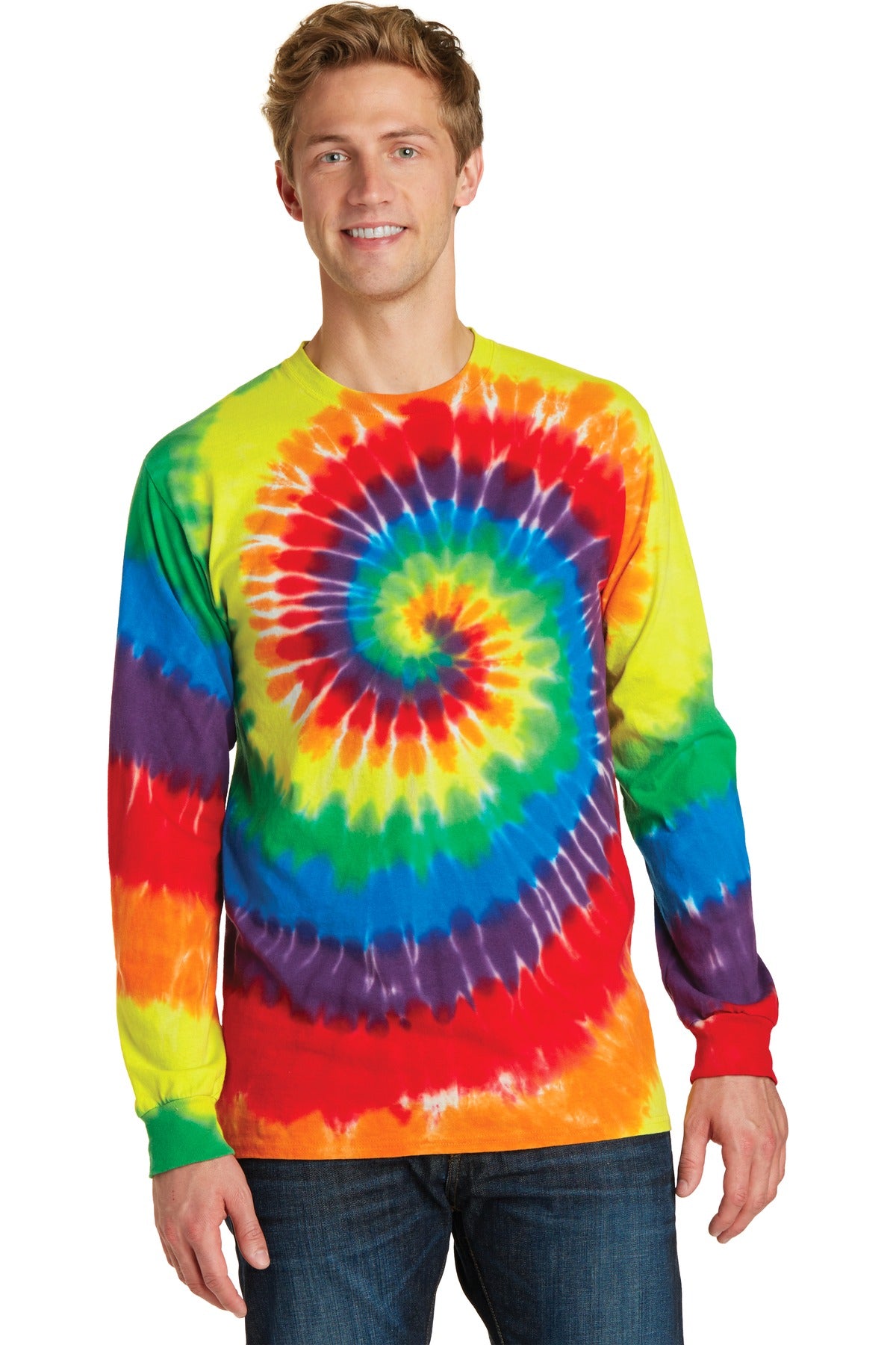 Port & Co™ Tie-Dye Long Sleeve Tee.  PC147LS
