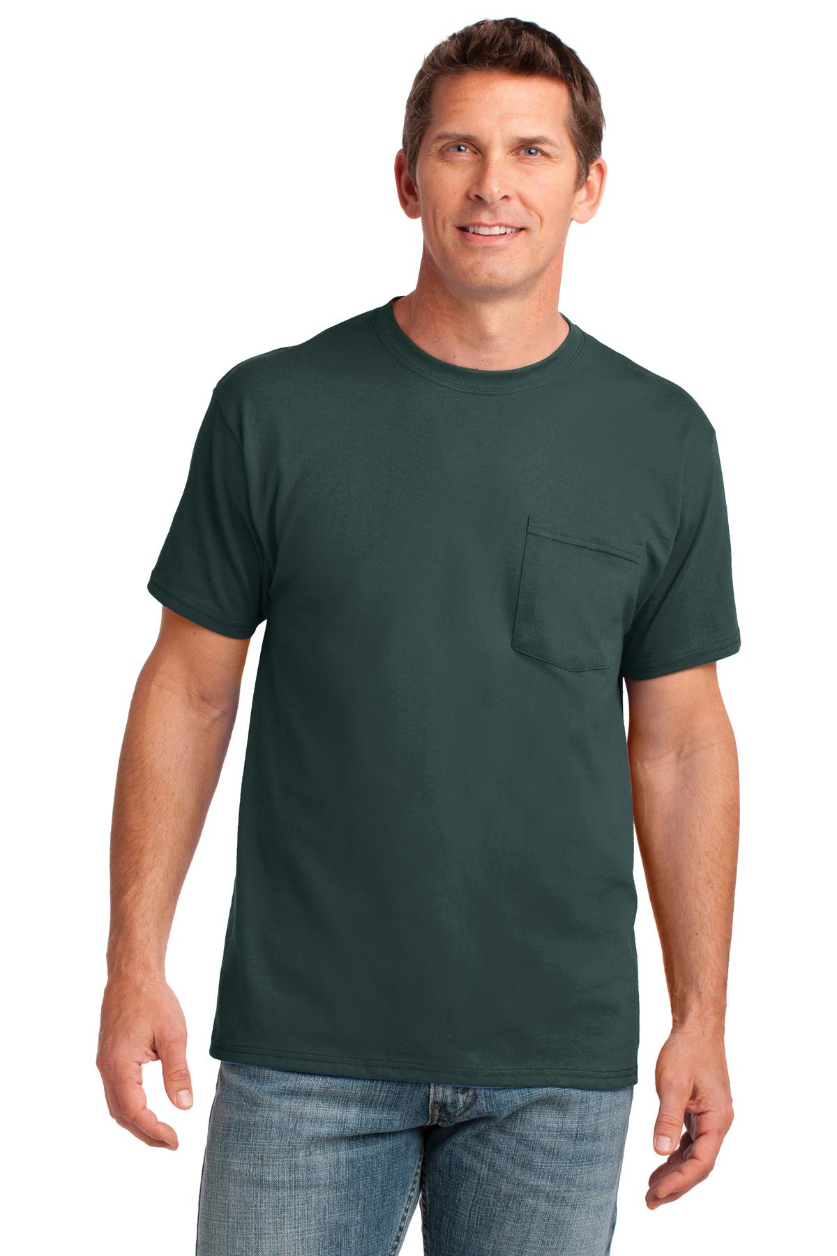 Port & Co™ Core Cotton Pocket Tee. PC54P
