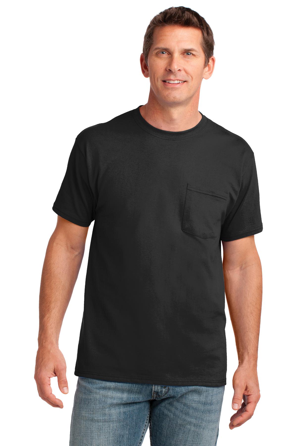 Port & Co™ Core Cotton Pocket Tee. PC54P
