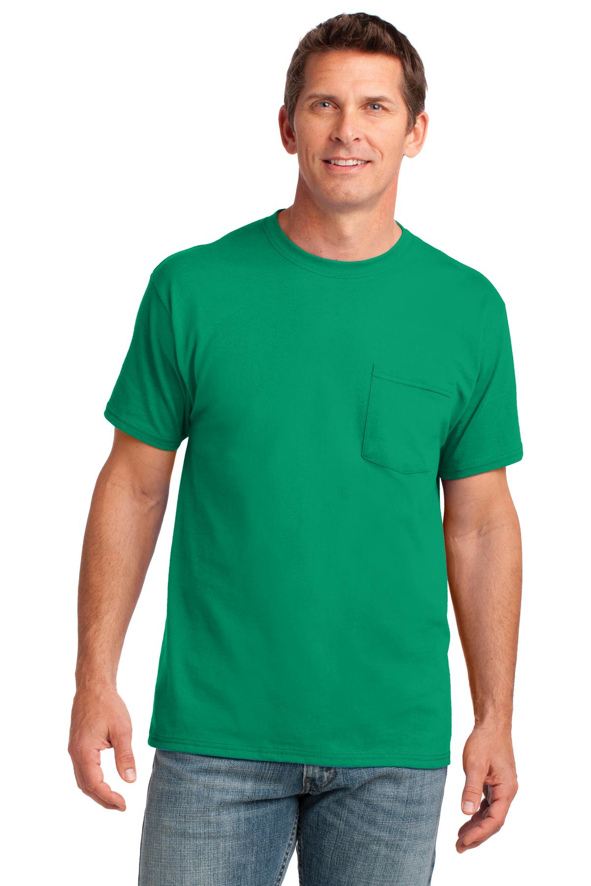 Port & Co™ Core Cotton Pocket Tee. PC54P