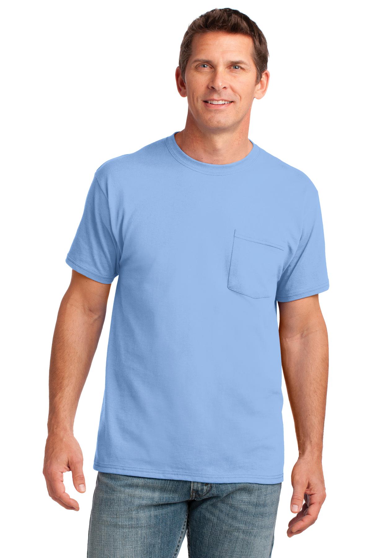 Port & Co™ Core Cotton Pocket Tee. PC54P