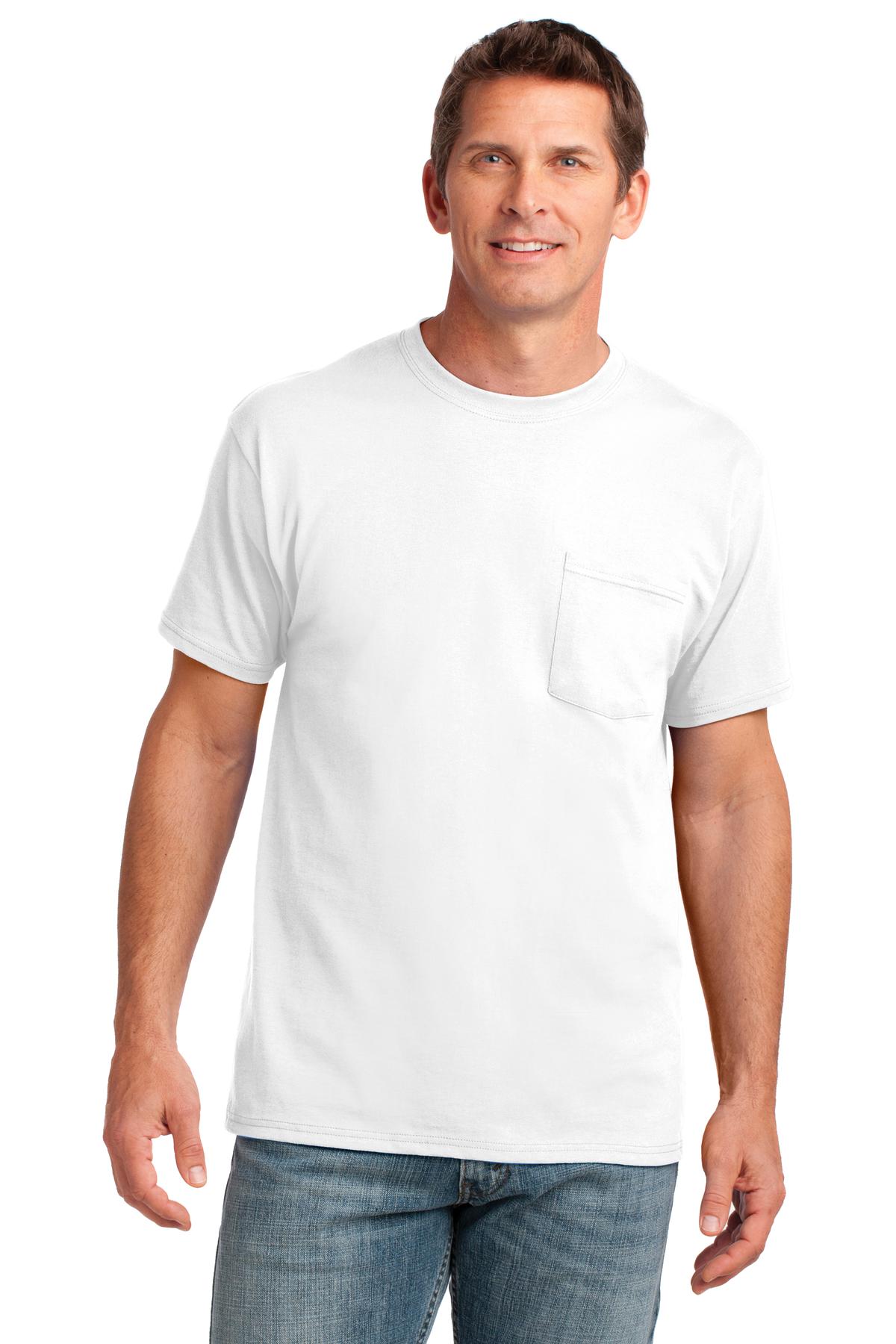 Port & Co™ Core Cotton Pocket Tee. PC54P