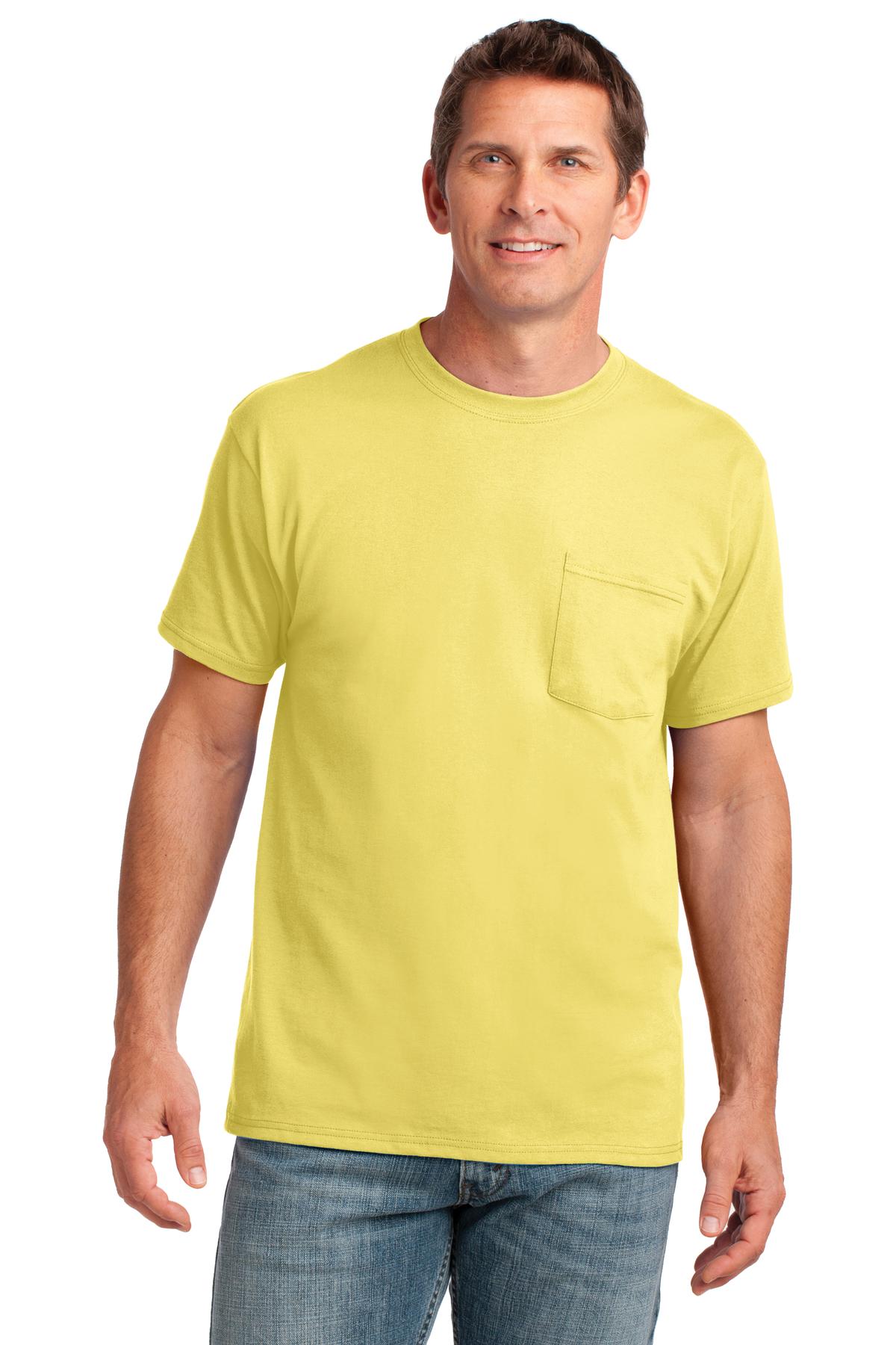 Port & Co™ Core Cotton Pocket Tee. PC54P