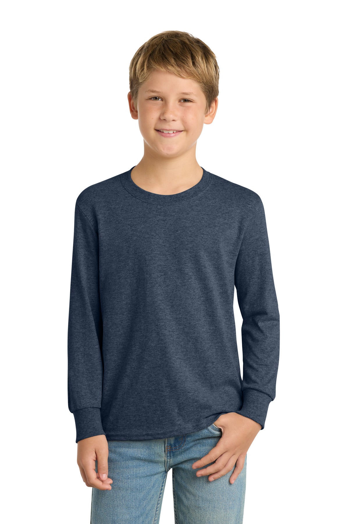 Port & Co™ Youth Long Sleeve Core Cotton Tee. PC54YLS