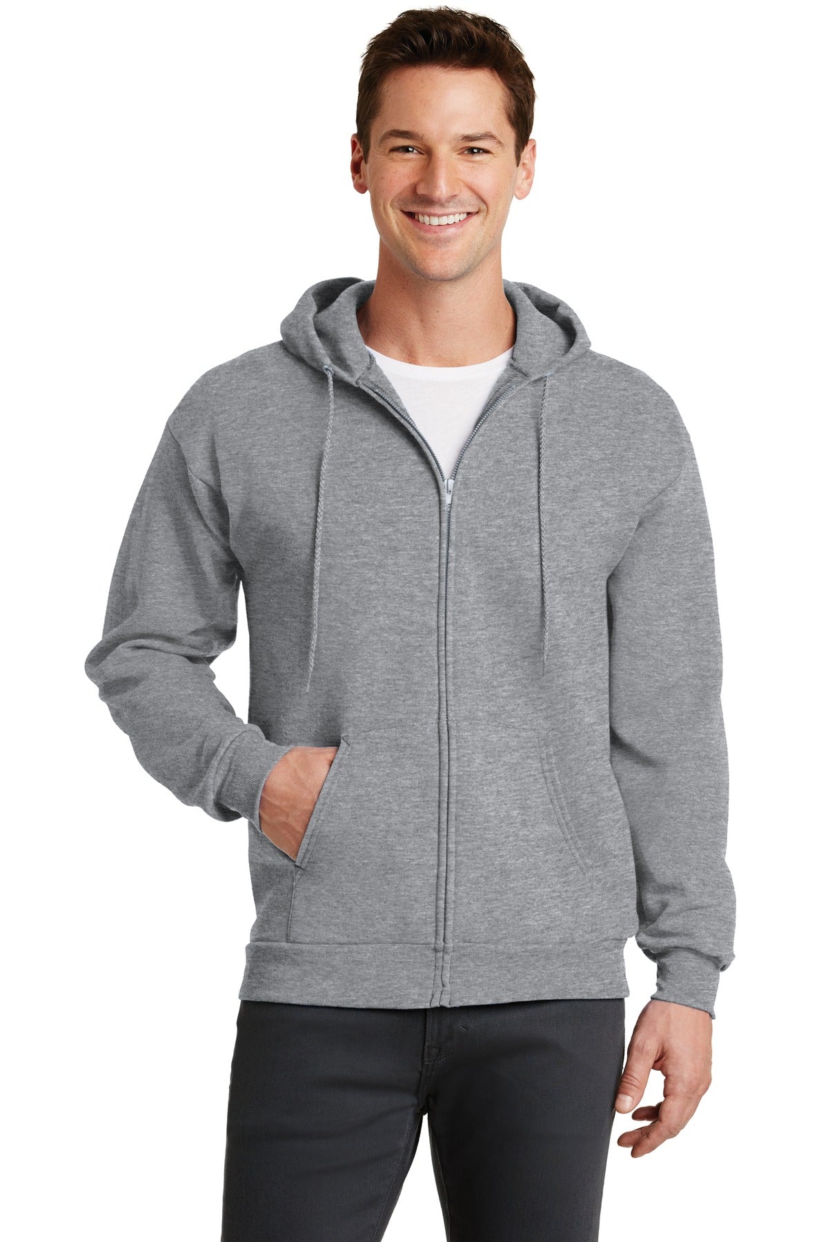 Port & Co™ Core Fleece Full-Zip Hooded Sweatshirt. PC78ZH