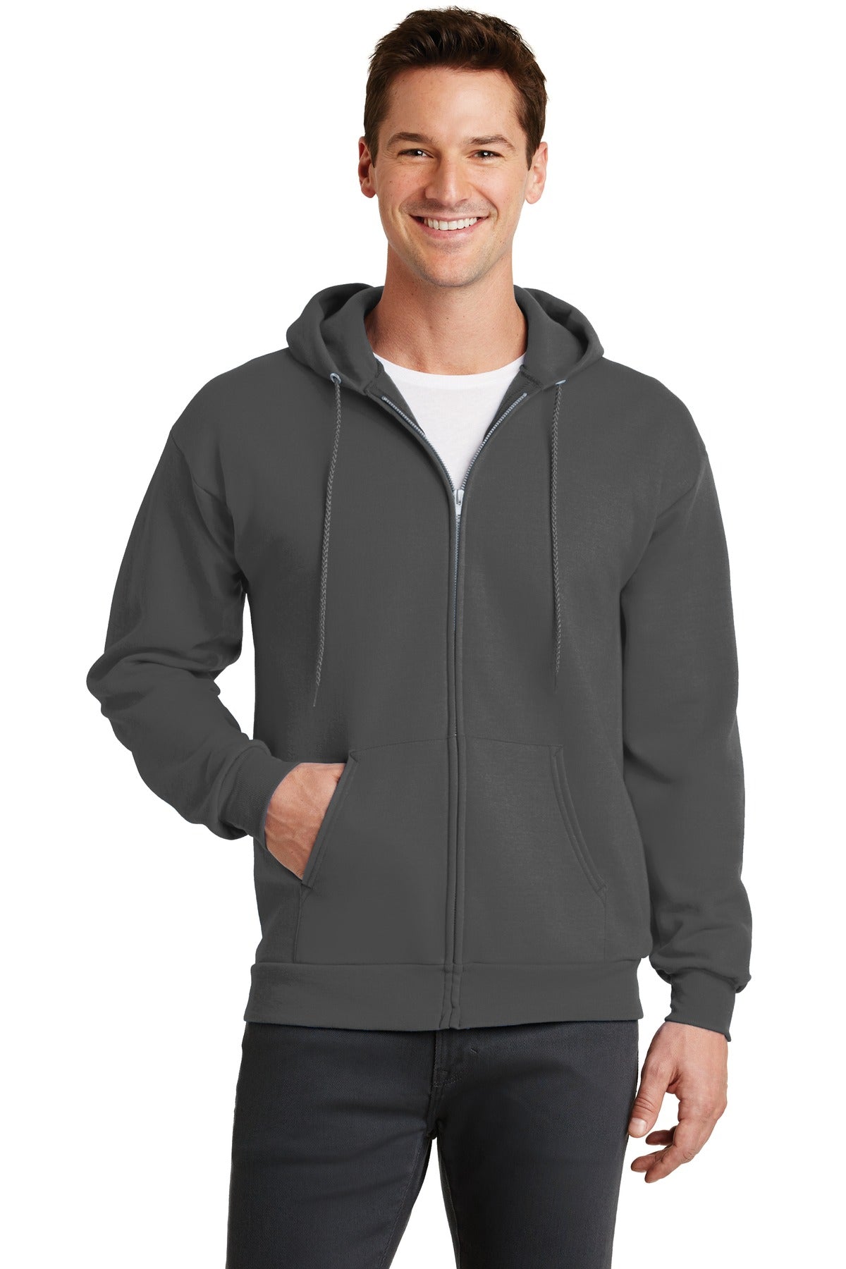 Port & Co™ Core Fleece Full-Zip Hooded Sweatshirt. PC78ZH