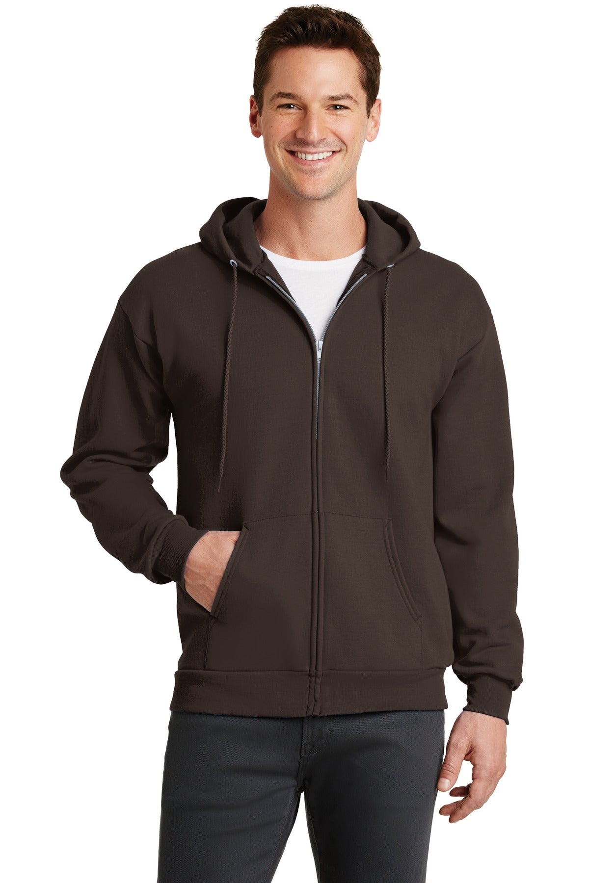 Port & Co™ Core Fleece Full-Zip Hooded Sweatshirt. PC78ZH