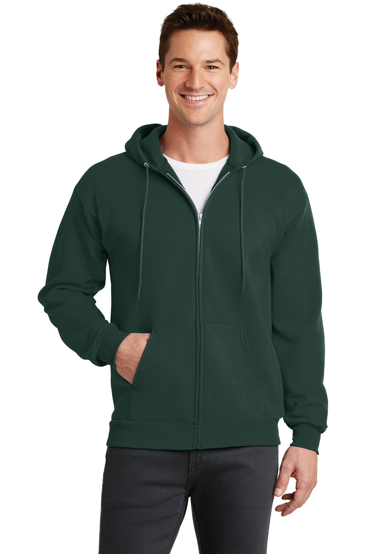 Port & Co™ Core Fleece Full-Zip Hooded Sweatshirt. PC78ZH