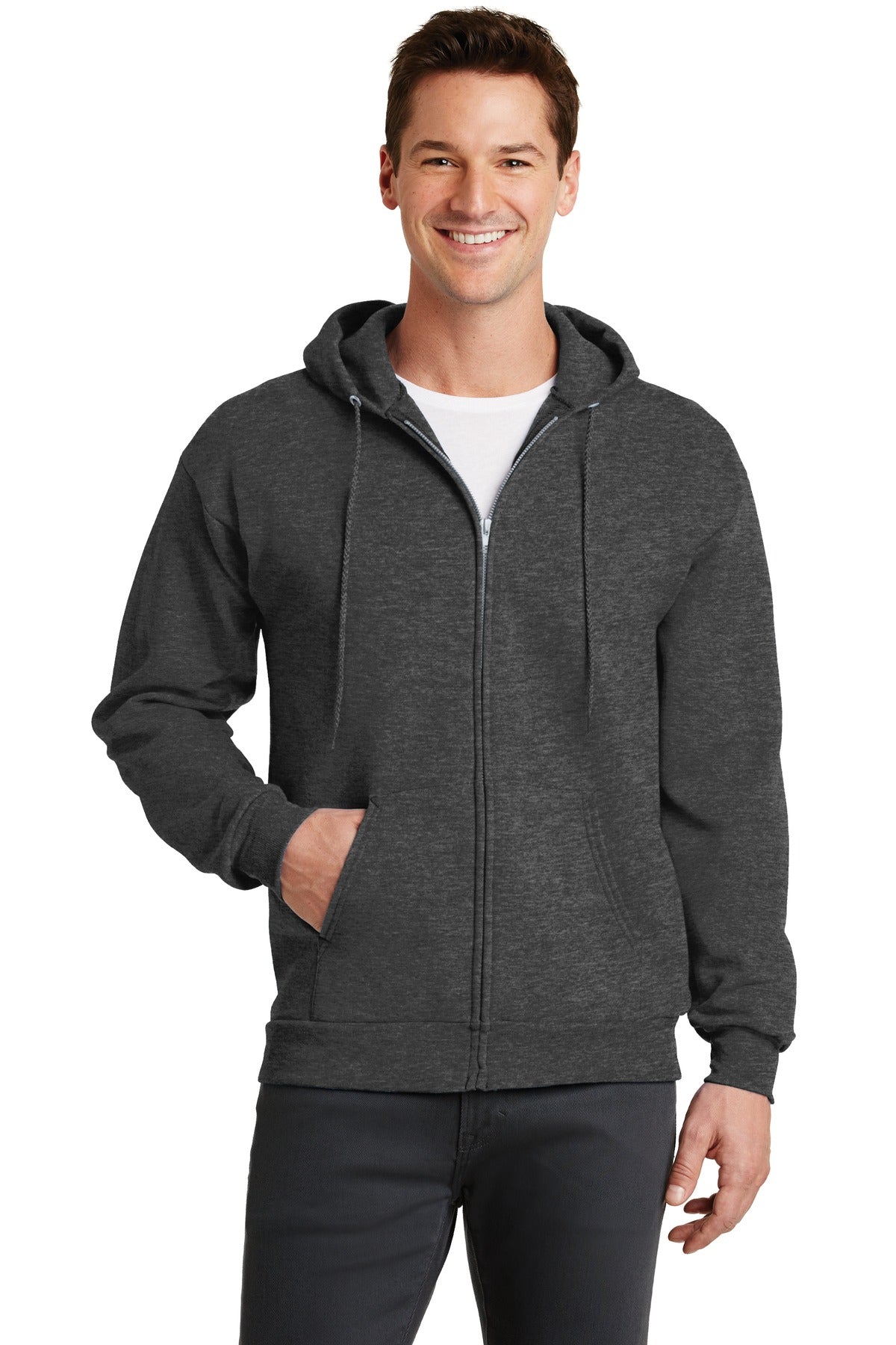 Port & Co™ Core Fleece Full-Zip Hooded Sweatshirt. PC78ZH