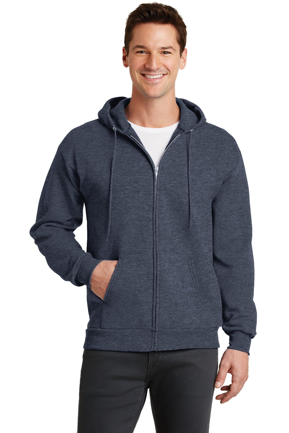 Port & Co™ Core Fleece Full-Zip Hooded Sweatshirt. PC78ZH