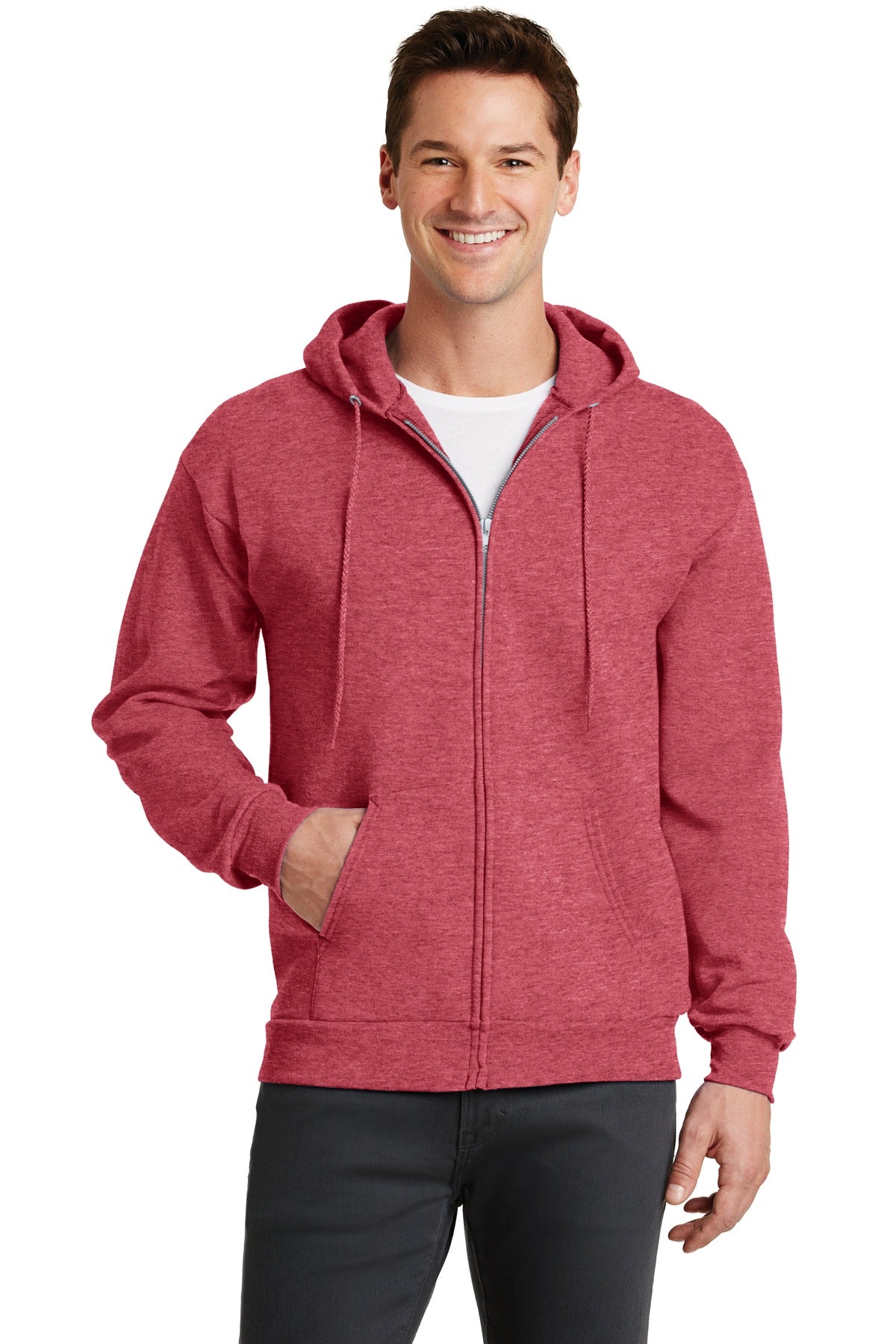 Port & Co™ Core Fleece Full-Zip Hooded Sweatshirt. PC78ZH